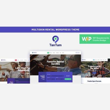 TanTum | Car, Scooter, Boat & Bike Rental Services WordPress Theme